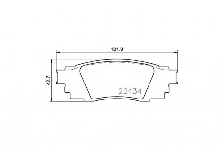 Колодки тормозные дисковые задние TOYOTA CAMRY (_V7_) (17-), RAV 4 V (_A5_) (18-), C-HR (_X1_) (16-) NISSHINBO NP1112