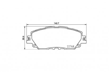 Колодки гальмівні дискові передні Toyota Camry V7 (17-)/ Toyota RAV-4 (17-) NISSHINBO NP1167