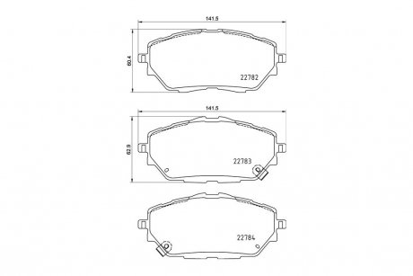 Колодки тормозные дисковые передние TOYOTA C-HR X1 (16-), Corolla (18-) NISSHINBO NP1170