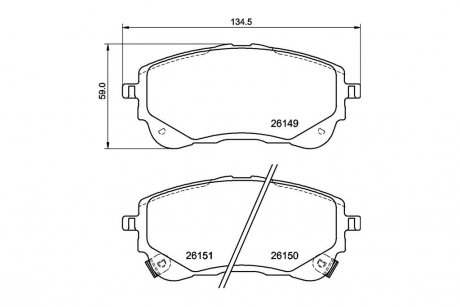 Колодки тормозные дисковые передние Toyota Corolla (19-) NISSHINBO NP1173