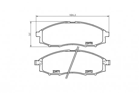 Колодки тормозные дисковые передний Nissan Navara (97-), NP300 (08-) NISSHINBO NP2027SC