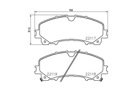 Колодки гальмівні дискові передні Nissan X-Trail III (T32) (13-)/Renault Koleos II (19-) NISSHINBO NP2060
