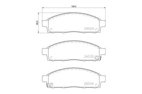 Колодки тормозные дисковые передние Strong Ceramic Mitsubishi L200 2.5 (05-) NISSHINBO NP3016SC