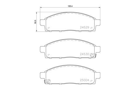 Колодки тормозные дисковые передние Strong Ceramic Mitsubishi L200 2.5 (05-) NISSHINBO NP3016SC