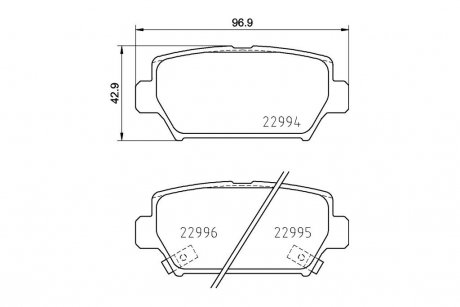 Колодки тормозные дисковые задние Mitsubishi Eclipse (17-) NISSHINBO NP3038