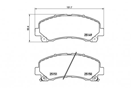 Колодки гальмівні дискові передні Strong Ceramic Isuzu D-Max I (TFR, TFS) (02-12), D-MAX II (TFR, TFS) (12-) NISSHINBO NP4005SC