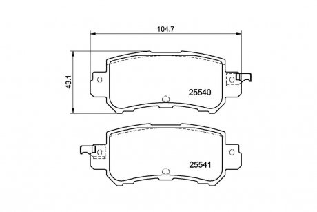 Колодки тормозные дисковые Mazda CX-3 (DK) (15-) NISSHINBO NP5052