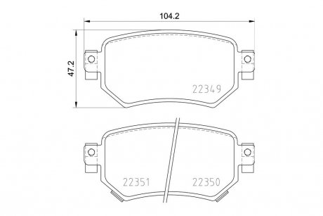 Колодки гальмівні дискові задні Mazda 6 (12-) NISSHINBO NP5054