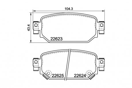 Колодки гальмівні дискові задні Mazda 3 (13-), CX-3 (15-) NISSHINBO NP5072