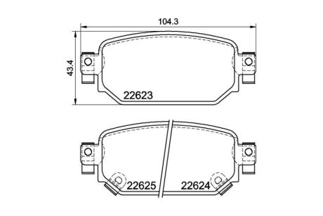 Колодки гальмівні дискові задні Mazda 3 (13-), CX-3 (15-) NISSHINBO NP5072