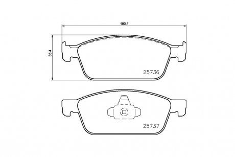 Колодки гальмівні дискові передні Strong Ceramic Ford Kuga II (12-), Ford Focus III (10-) NISSHINBO NP5074SC