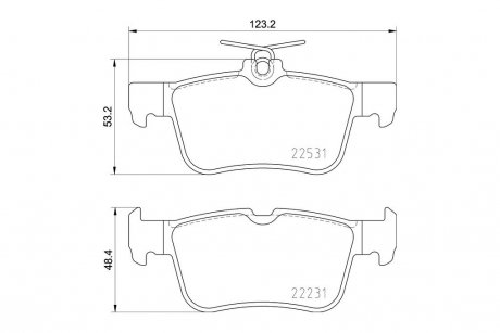 Колодки тормозные дисковые задние Ford Kuga (12-)/Mondeo (14-)/Ford Edge (15-) NISSHINBO NP5081