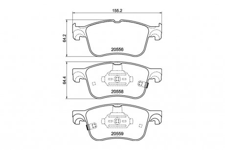 Колодки тормозные дисковые передние Ford Focus IV (18-), Kuga III (19-), Puma (19-) NISSHINBO NP5091