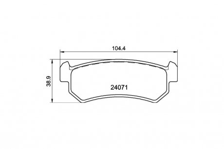 Колодки тормозные дисковые задние Daewoo Nubira/Chevrolet Lachetti 1.6, 1.8 (03-) NISSHINBO NP6045