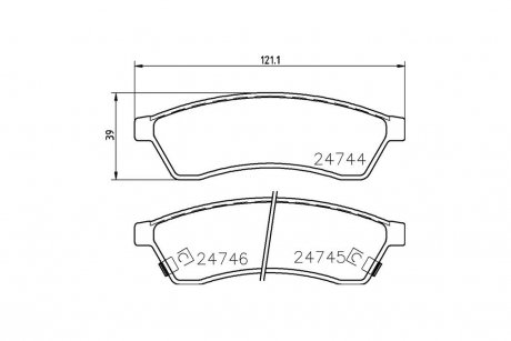 Колодки тормозные дисковые задние Chevrolet Epica 2.0, 2.5 (06-) NISSHINBO NP6078