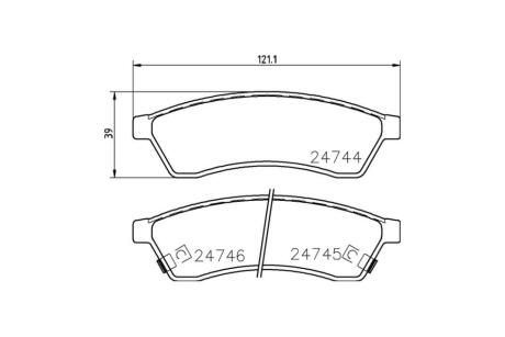 Колодки гальмівні дискові задние Chevrolet Epica 2.0, 2.5 (06-) NISSHINBO NP6078