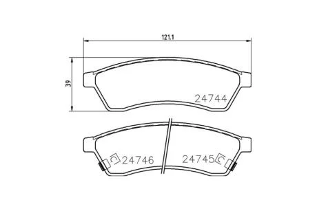 Колодки тормозные дисковые задние Chevrolet Epica 2.0, 2.5 (06-) NISSHINBO NP6078