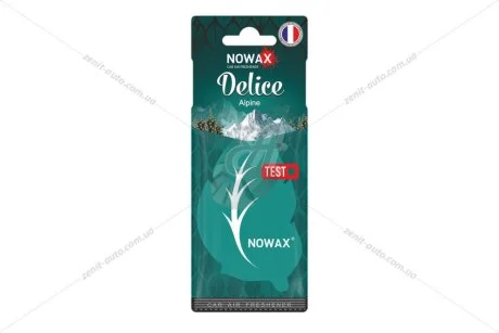 Ароматизатор - стікер паперовий Delice Alpine Nowax NOWAX NX00075
