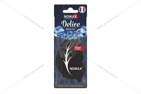 Ароматизатор - стикер бумажный Delice Black Ice NOWAX NX00077