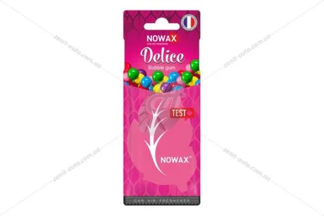Ароматизатор - стікер паперовий Delice Bubble Gum Nowax NOWAX NX00078