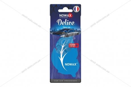 Ароматизатор - стикер бумажный Delice New Car NOWAX NX00082