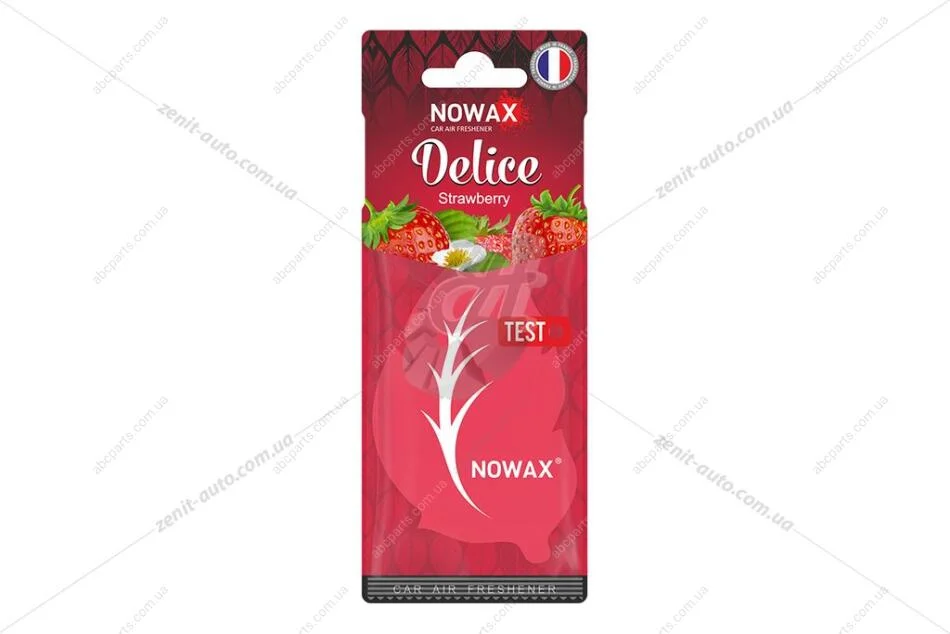 Ароматизатор - стікер паперовий Delice STRAWBЕRRY Nowax NOWAX NX00086 (фото 1)