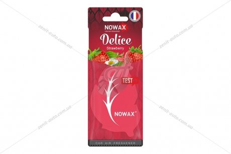 Ароматизатор - стикер бумажный Delice STRAWBЕRRY NOWAX NX00086