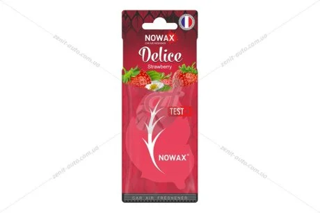 Ароматизатор - стікер паперовий Delice STRAWBЕRRY Nowax NOWAX NX00086