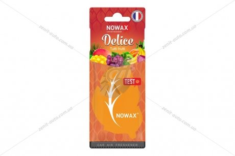 Ароматизатор - стикер бумажный Delice Tutty Frutti NOWAX NX00087