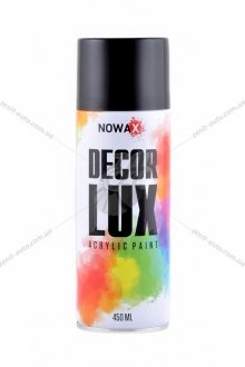 Краска акриловая спрей (черный глянцевый) (9005) DECOR LUX NOWAX NX48010