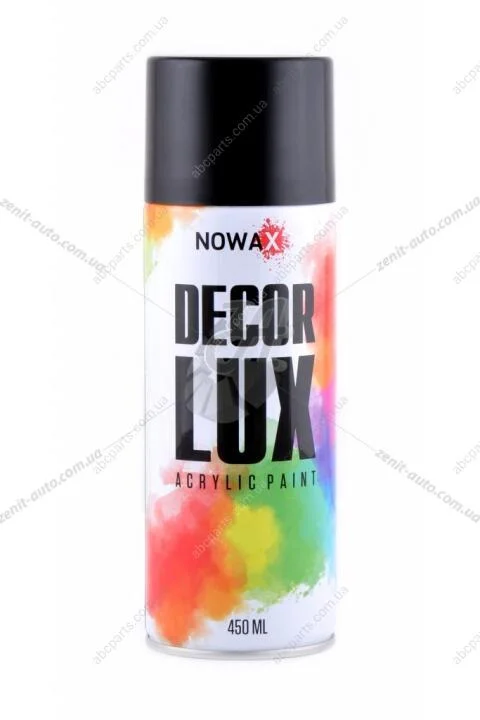 Краска акриловая спрей (черный матовый) (9005) DECOR LUX Nowax NOWAX NX48011 (фото 1)
