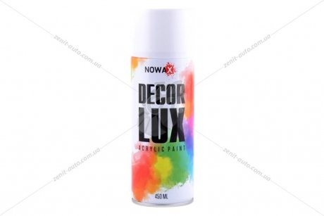 Краска акриловая спрей (белый матовый) (9010) DECOR LUX NOWAX NX48013