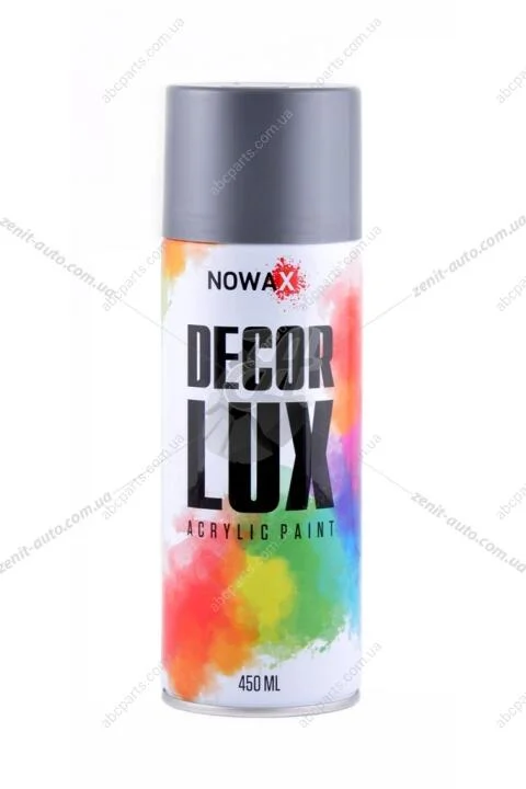 Краска акриловая спрей (серебристый) (9022) DECOR LUX Nowax NOWAX NX48016 (фото 1)