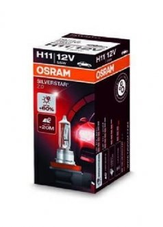 Лампа накаливания Silverstar 12В 55Вт OSRAM 64211SV2