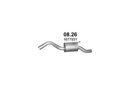 Глушник алюм. сталь, задн. частина Ford Transit Connect 1.8i 16V Polmostrow POLMOSTROW 08.26