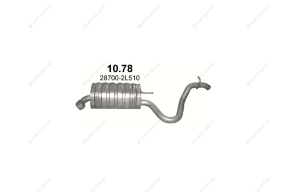 Глушитель, алюм. сталь, задн. часть Hyundai i30 1.6 CRDi Turbo Diesel Polmostrow POLMOSTROW 10.78 (фото 1)
