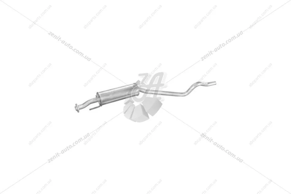 Глушник, алюм. сталь, середн. част. Opel Astra 1.7D kat 91-98 Polmostrow POLMOSTROW 17.81 (фото 1)