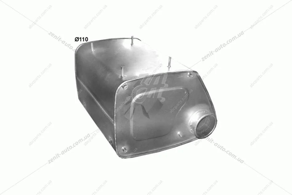 Глушитель, алюм. сталь, середн. часть Peugeot 307 1.4i 16V Polmostrow POLMOSTROW 19.29 (фото 1)