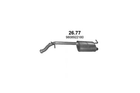 Глушник алюм. сталь, задн. частина Toyota Proace / Peugeot Expert / Traveller / Citroen Jumpy 1.6 HDi Polmostrow POLMOSTROW 26.77