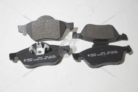 Колодки тормозные дисковые перед Megane II, Scenic II, Laguna II/III Renault RENAULT 410601237R
