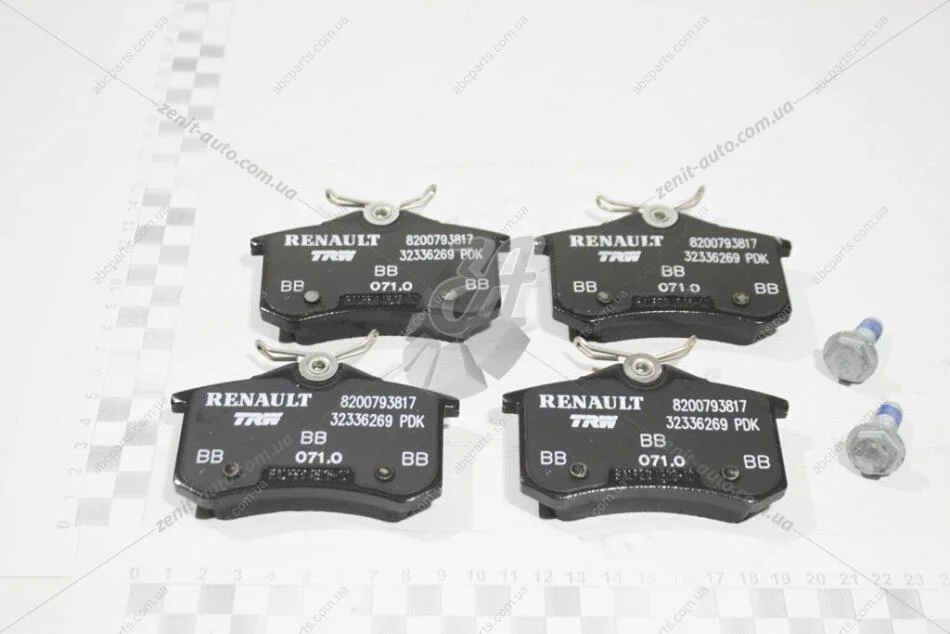 Колодки гальмівні дискові задні Renault Megane III, Clio III, Fluence Renault RENAULT 440661332R (фото 1)