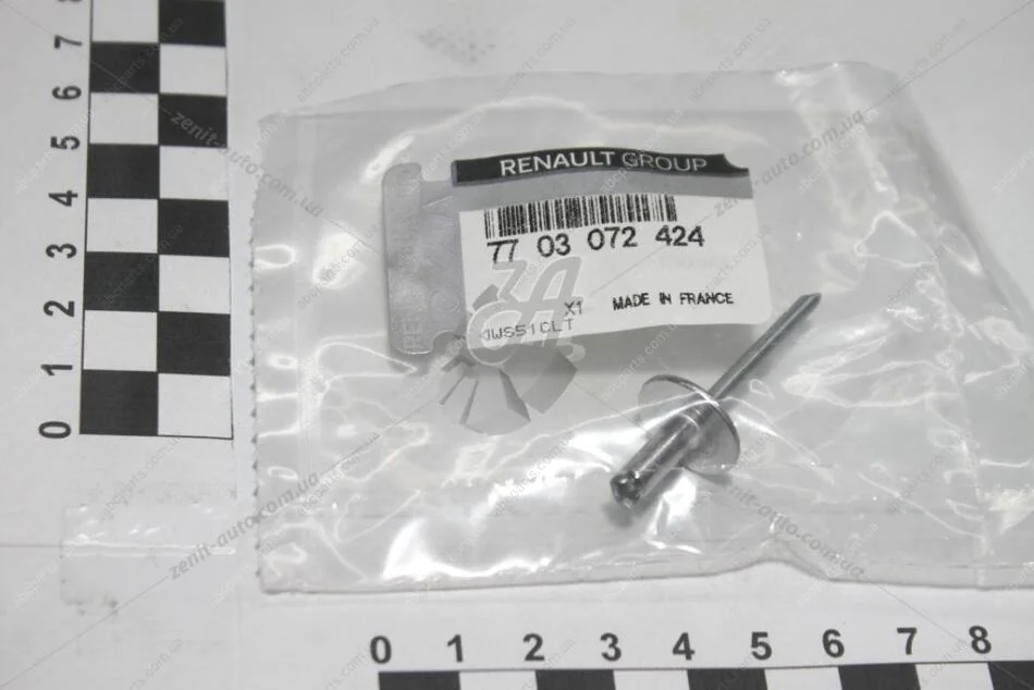 Заклепка кріплення кронштейна бампера d = 4,8 мм Renault RENAULT 7703072424 (фото 1)