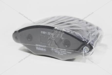Колодки гальмівні передні Value+ Kangoo I (97-08) RENAULT 7711946168