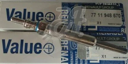 Свічка розжарення 1,5 dci Value+ Kangoo II, Megane III, Duster, Logan, Dokker (7711948569) Renault RENAULT 7711948570