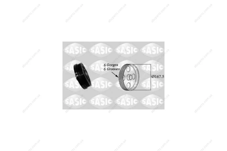Шків колінвалу BMW 1 F20, F21, 2 F22, F87, 3 E90, E92, E93, F30, F31, F34, 4 F32, F33, F36, 5 F07, F10, F11, X1, X3 Sasic SASIC '2156078 (фото 1)