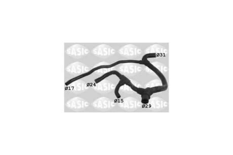 Патрубок радіатора нижний RENAULT Clio II, Kangoo I Sasic SASIC '3404003