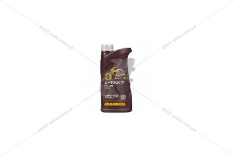 Олива моторна 10W-40 MANNOL 4-Takt Plus, JASO MA/MA2, 1л, синт. SCT / Mannol 'MN72021