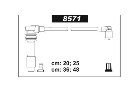 Провода свечные Лачетти 1,8 (силикон) СУПЕР SENTECH 8571
