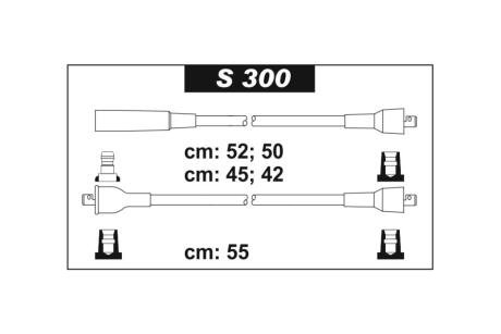 Дроти високовольтні 2101-2107 (+провід катушки) SENTECH S300
