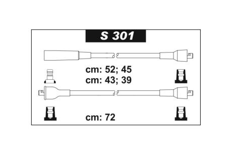 Провід свічкові 2121-21213 карб (+ провід котушки) (силікон) SENTECH S301